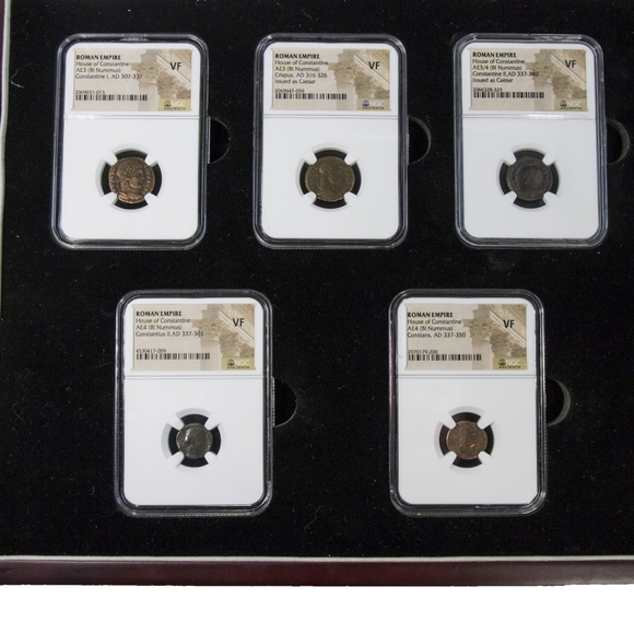 House of Constantine: A Collection of Five Ancient NGC Slabbed Roman Artifacts - Picture 2 of 2